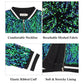 Anna-Kaci Women's Sequin Bomber Jacket with Ribbed Trim and Front Zipper Closure