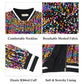 Anna-Kaci Women's Sequin Bomber Jacket with Ribbed Trim and Front Zipper Closure
