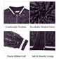 Anna-Kaci Women's Sequin Bomber Jacket with Ribbed Trim and Front Zipper Closure