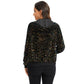 Anna-Kaci Women's Hooded Sequin Jacket with Front Zipper Closure and Ribbed Trim