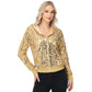 Anna-Kaci Women's Sparkly Sequin Jacket Hooded Glitter Zip Up Bomber Jacket Coat Concert Party Clubwear