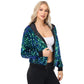 Anna-Kaci Women's Sparkly Sequin Jacket Hooded Glitter Zip Up Bomber Jacket Coat Concert Party Clubwear