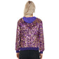 Anna-Kaci Women's Sparkly Sequin Jacket Hooded Glitter Zip Up Bomber Jacket Coat Concert Party Clubwear