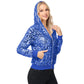 Anna-Kaci Women's Sparkly Sequin Jacket Hooded Glitter Zip Up Bomber Jacket Coat Concert Party Clubwear