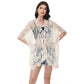 Anna-Kaci Crochet Lace Cardigan Kimono Top with Boho Floral Patterns for Beach
