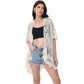 Anna-Kaci Crochet Lace Cardigan Kimono Top with Boho Floral Patterns for Beach