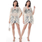 Anna-Kaci Crochet Lace Cardigan Kimono Top with Boho Floral Patterns for Beach