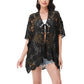 Anna-Kaci Crochet Lace Cardigan Kimono Top with Boho Floral Patterns for Beach