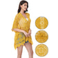 Anna-Kaci Crochet Lace Cardigan Kimono Top with Boho Floral Patterns for Beach