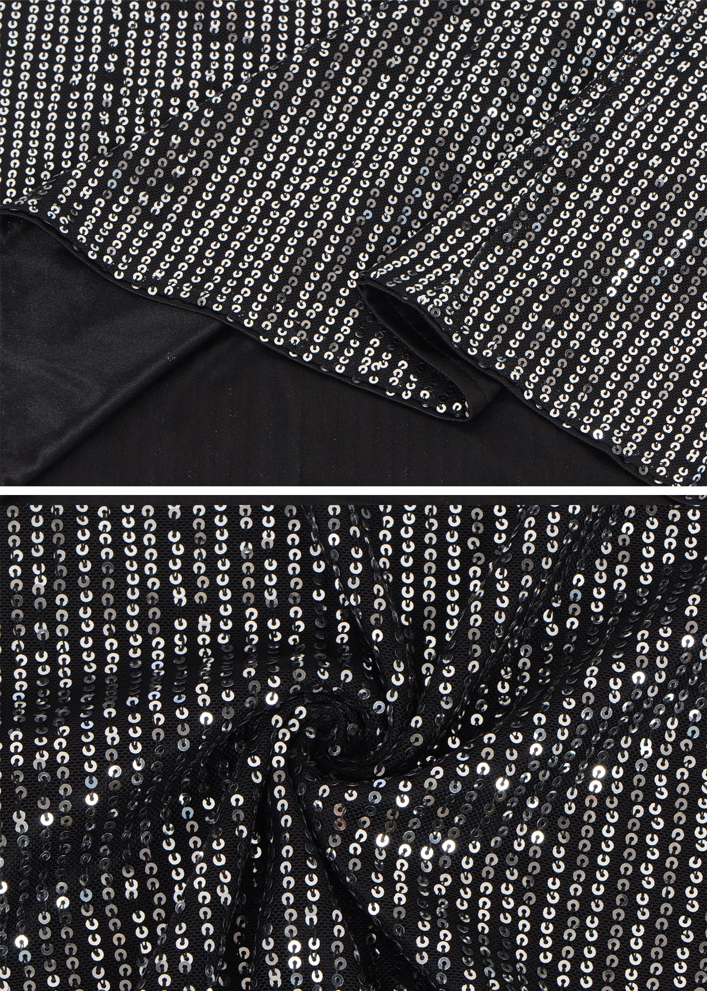 Anna-Kaci Women's Long Sleeve Sequin Blouse Sheer Mesh Top Sparkly Shirt for Holiday Party