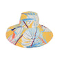 Anna-Kaci Wide Brim Floppy Sun Hat with Colorful Printed Underside UV Protection Lightweight Foldable Design for Outdoor Use