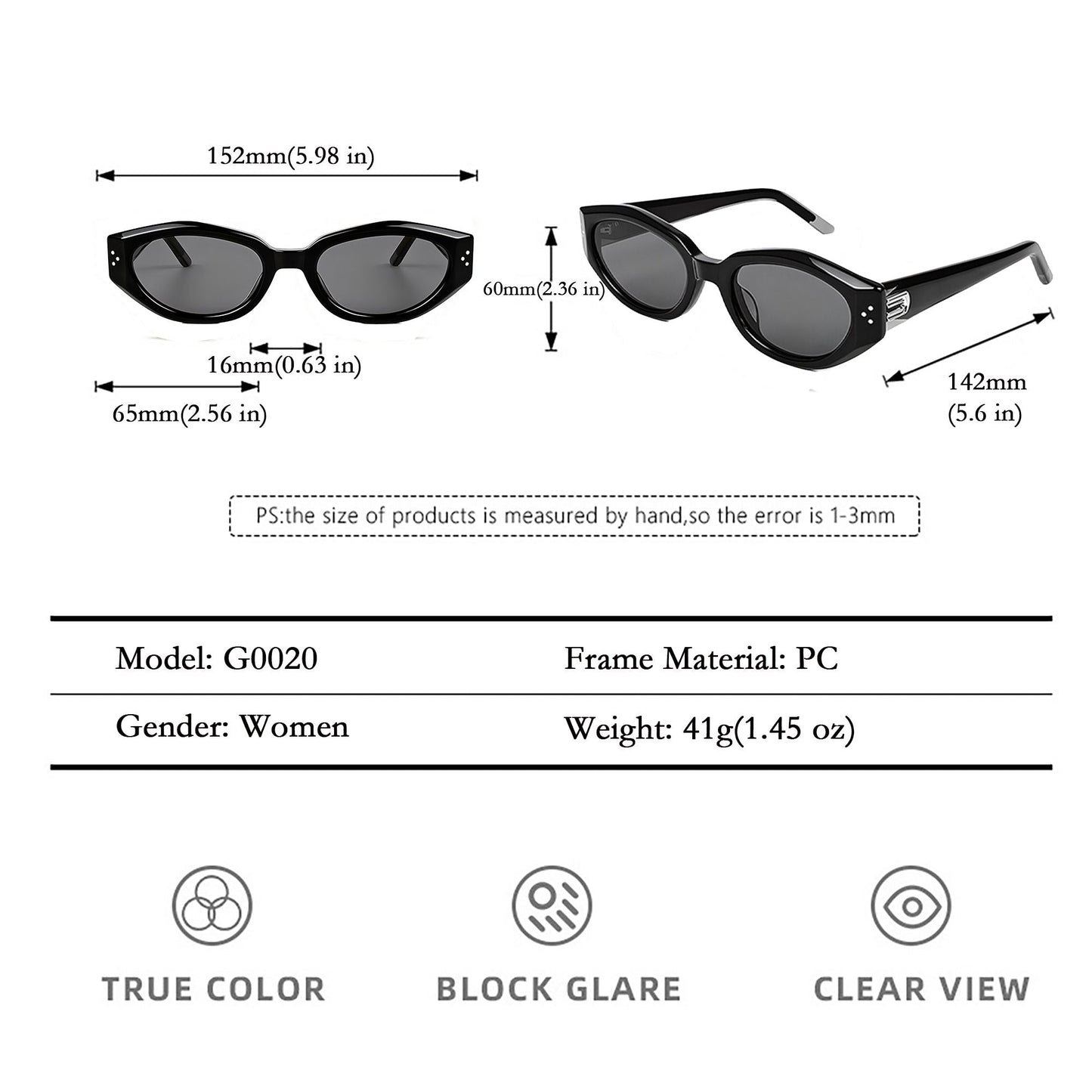 Anna-Kaci Trendy Geometric Women's Polarized Sunglasses UV400 Protection