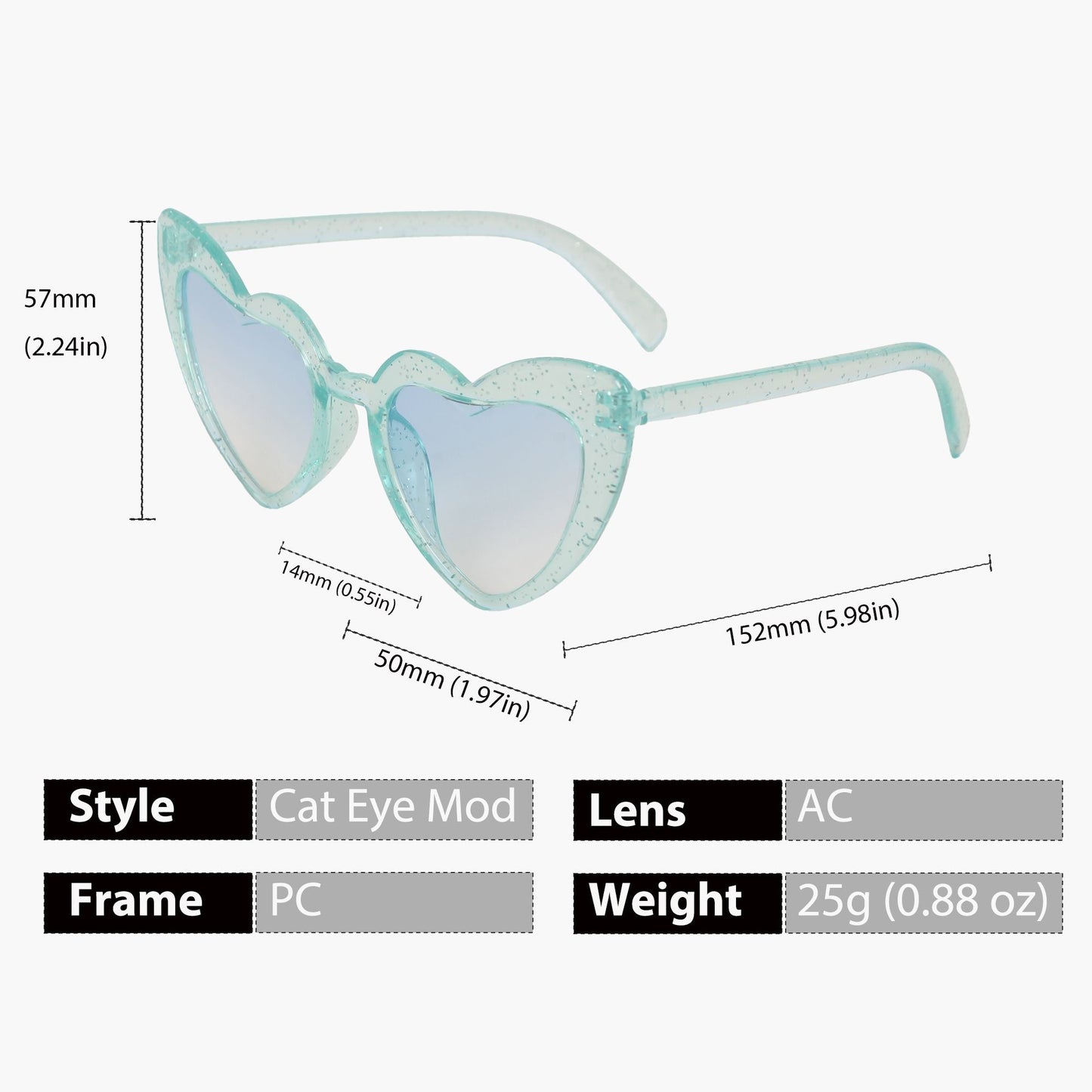 Anna-Kaci Active Women's Vibrant Heart-Shaped Fashion Sunglasses UV400 Protection