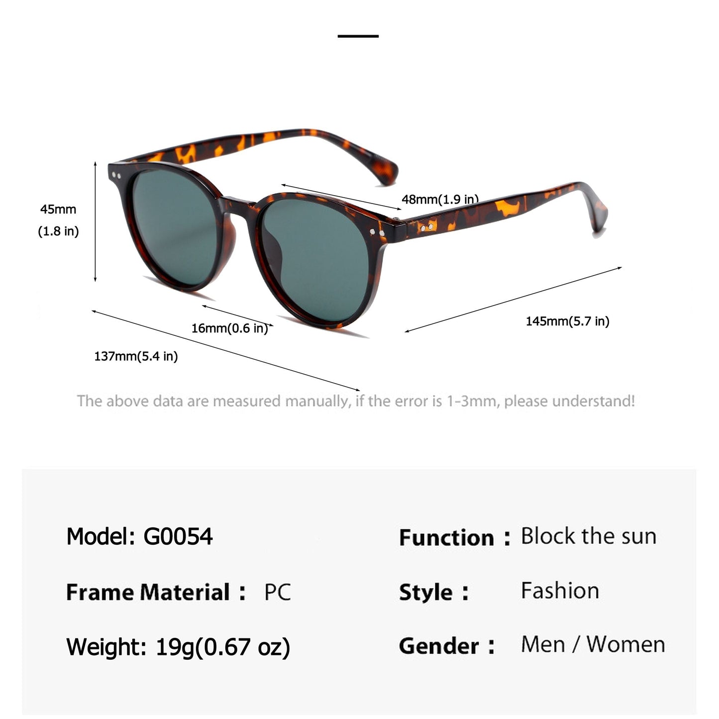 Anna-Kaci Women's Retro Round Cat-Eye Sunglasses