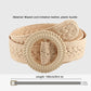 Anna-Kaci Bohemian - Style Woven Belt with Round Plastic Buckle