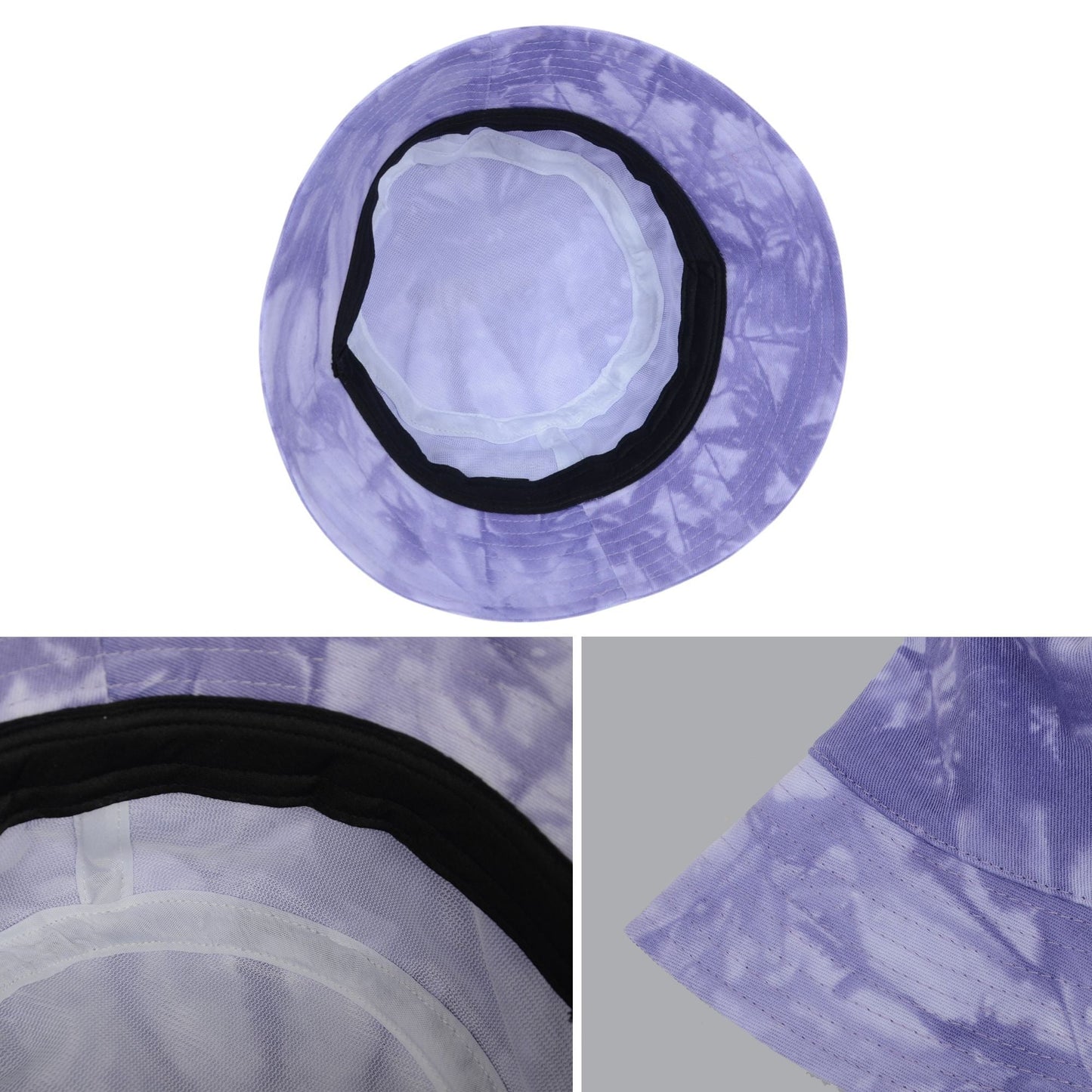 Anna-Kaci Summer Fisherman Hat Outdoor Travel Tie Dye Bucket Hat with Wide Brim Casual Sun Protection