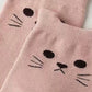 Anna-Kaci Women's Cat Face Grip Socks with Paw Print Anti-Slip Sole Soft Knit Ankle Socks for Home or Yoga 3-Pack