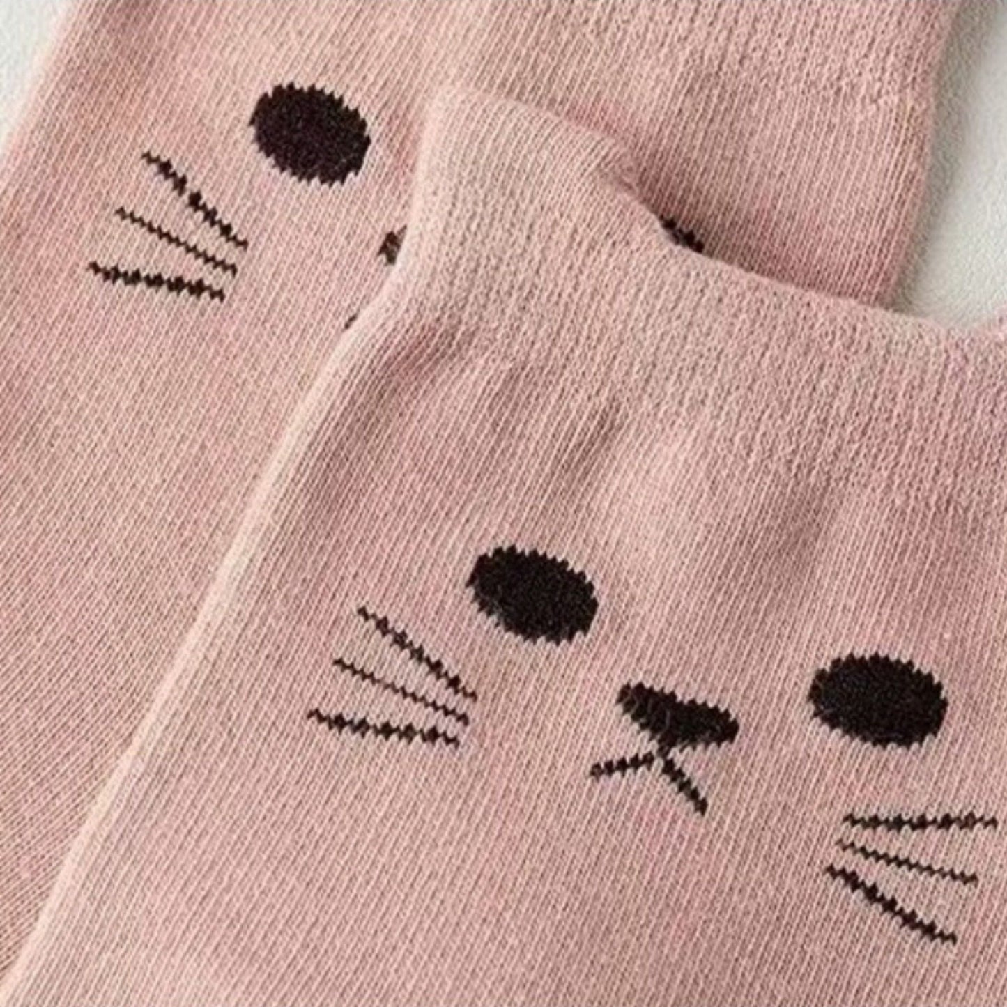 Anna-Kaci Women's Cat Face Grip Socks with Paw Print Anti-Slip Sole Soft Knit Ankle Socks for Home or Yoga 3-Pack