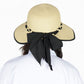 Anna-Kaci Women's Wide Brim Straw Hat with Braided Band and Contrast Bow Detail