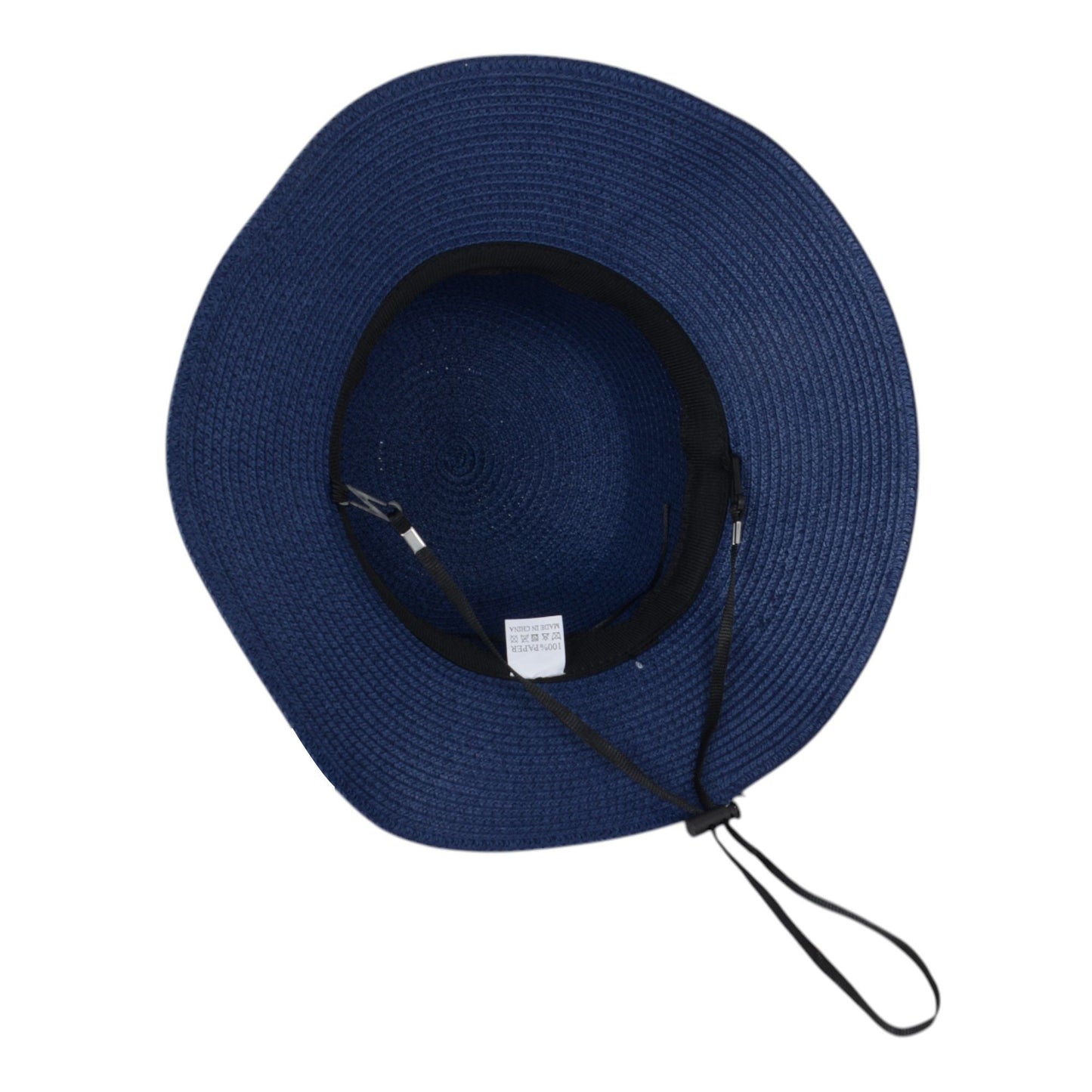 Anna-Kaci Wide Brim Straw Sun Hat with Black Ribbon Bow Adjustable Chin Strap Inner Sweatband for Outdoor and Travel Use