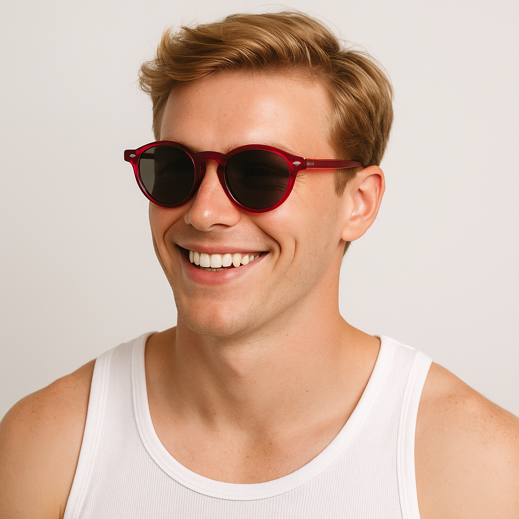 Anna-Kaci Artistic Retro Fashion Sense Circular Versatile Sunglasses UV400 Protection