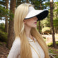 Anna-Kaci Women's Wide Brim Sun Visor Hat with Contrast Trim and Adjustable Back Strap