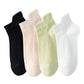 Anna-Kaci 4 Pairs Women Low-Cut Lace Knit Ankle Socks Soft Stretch Cotton Mesh Design Breathable Lightweight Everyday Wear