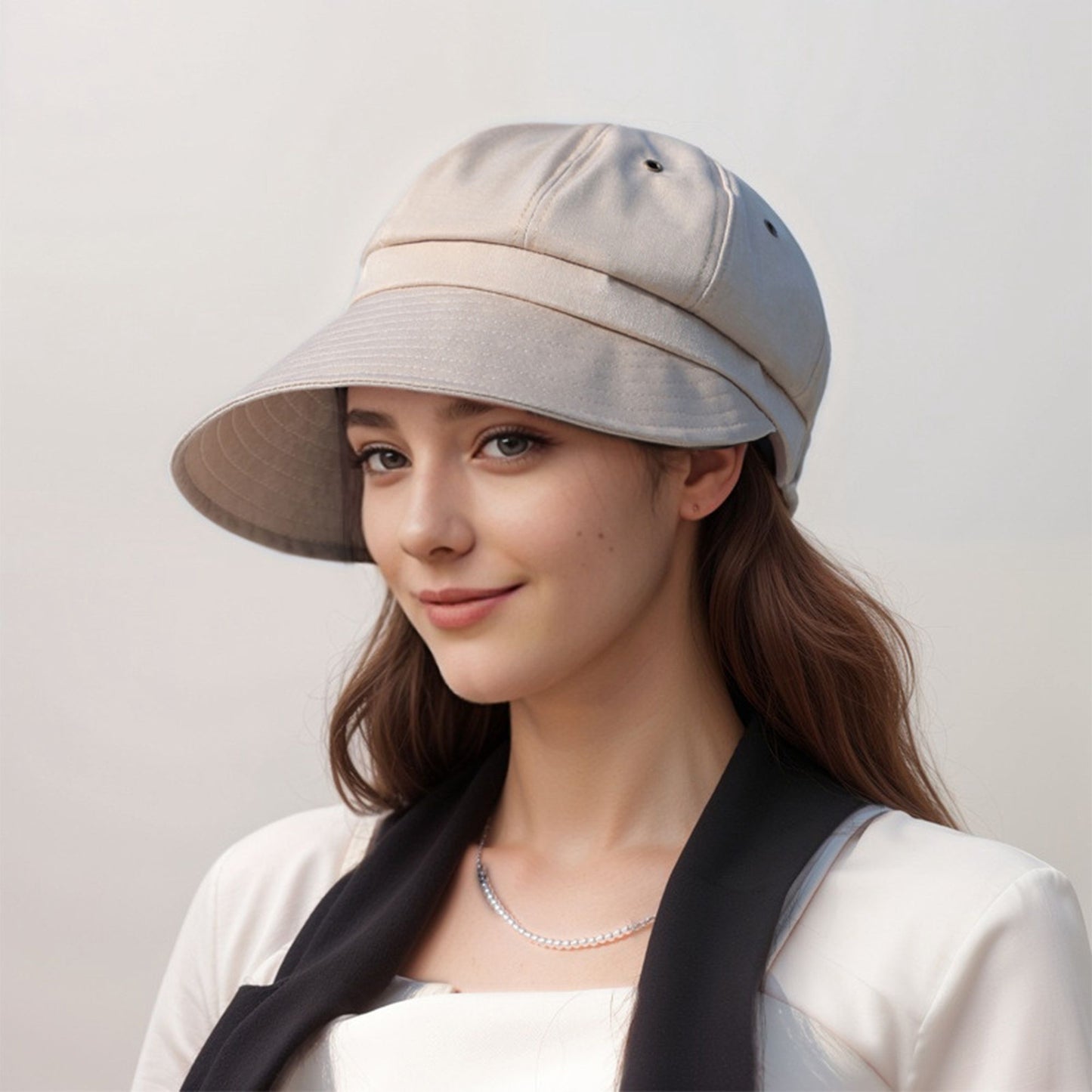 Anna-Kaci Womens Wide Brim Baseball Cap Bundle with UV Protection Ponytail Hole and Ventilated Eyelets Casual Outdoor Style
