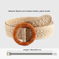 Anna-Kaci Bohemian - Style Woven Belt with Round Plastic Buckle