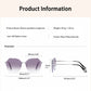 Anna-Kaci Women's Stylish Hexagonal Rimless Gradient Sunglasses for Fashion Looks