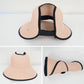 Anna-Kaci Roll Up Wide Brim Visor Sun Hat with Ponytail Hole and UV Protection Lightweight Packable Foldable Summer Cap