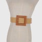Anna-Kaci Stylish Straw Belt with Woven Buckle