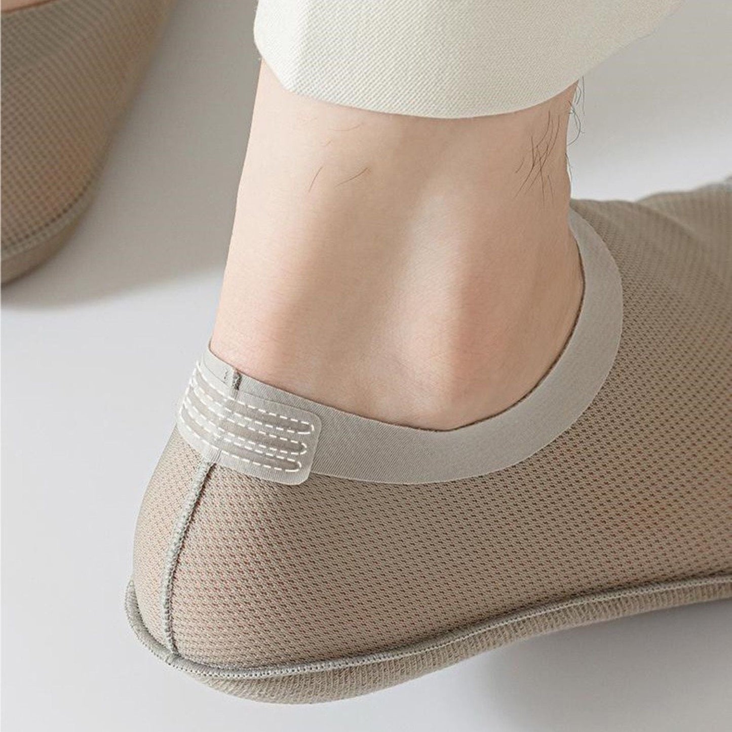 Anna-Kaci Men's No-Show Mesh Socks with Non-Slip Silicone Heel Grip and Breathable Low-Cut Design 3-Pack