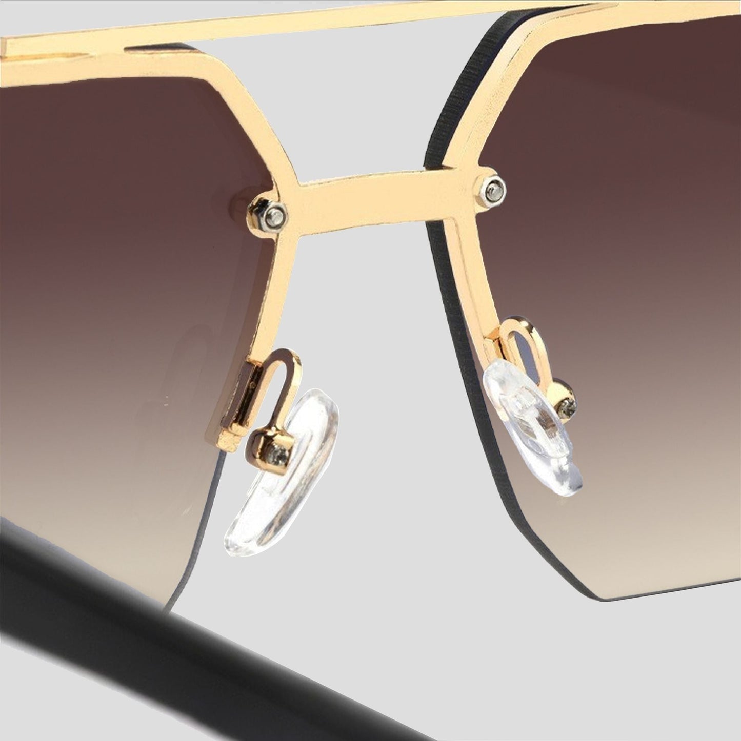 Anna-Kaci Women's Chic Trimmed Octagon Polarized Sunglasses UV400 Protection