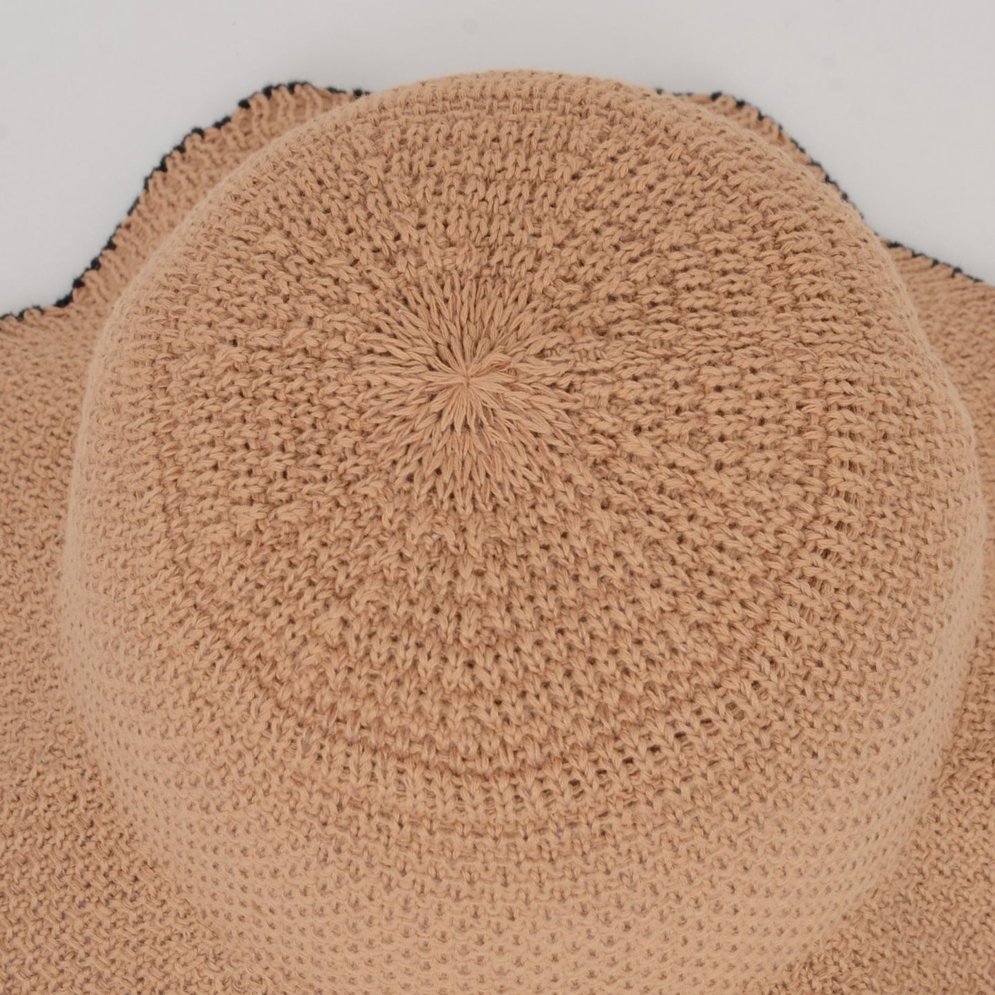Anna-Kaci Women's Woven Floppy Bucket Hat with Scalloped Brim Edge Detail