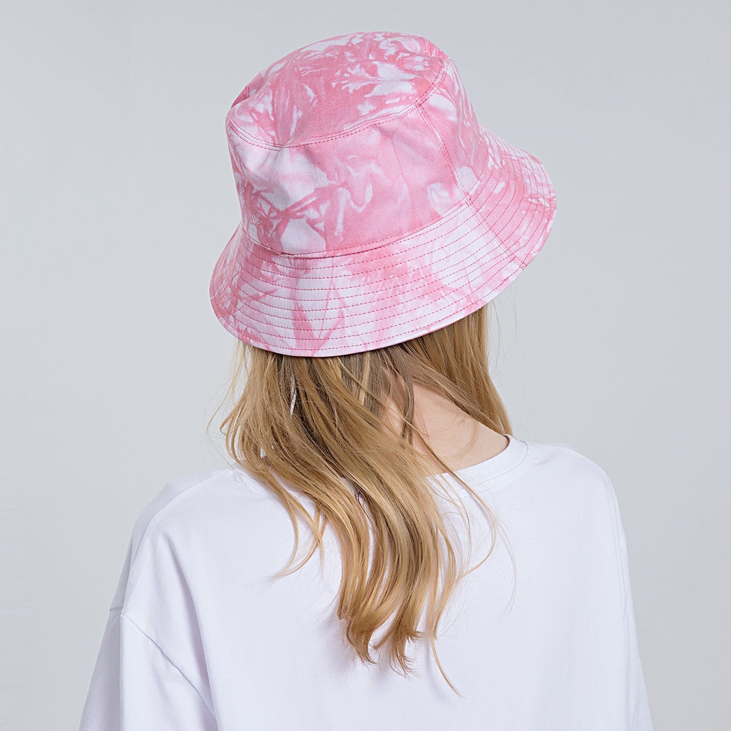 Anna-Kaci Summer Fisherman Hat Outdoor Travel Tie Dye Bucket Hat with Wide Brim Casual Sun Protection