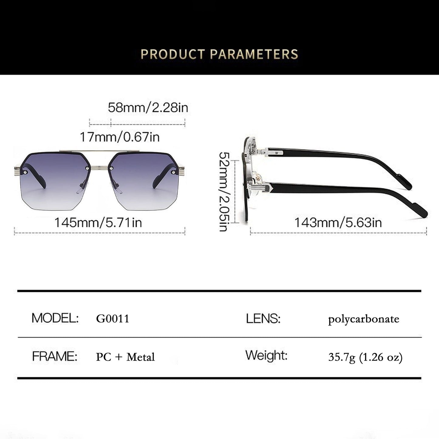 Anna-Kaci Women's Chic Trimmed Octagon Polarized Sunglasses UV400 Protection