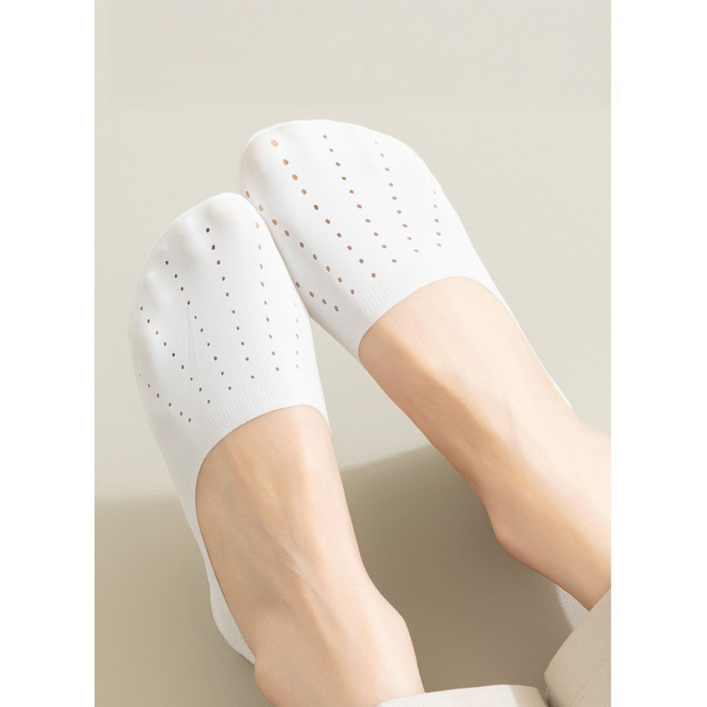 Anna-Kaci 5 Pairs Women Low Cut No Show Socks Breathable Stretch Knit Liner Design Anti-Slip Heel Grip for Flats and Loafers