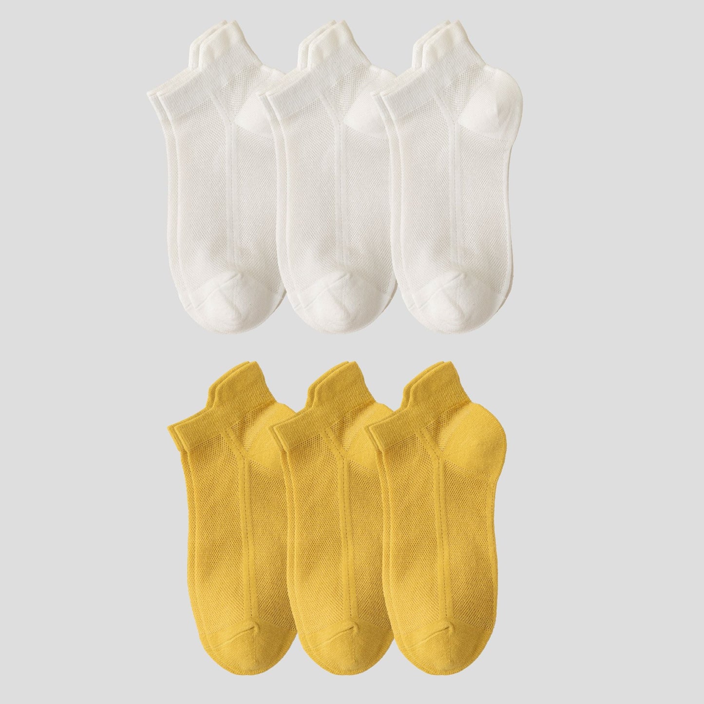 Anna-Kaci Women's No Show Socks Classic Thin Mesh Breathable 6pk