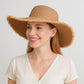 Anna-Kaci Wide Brim Straw Floppy Hat with Frayed Edges Lightweight Sun Protection for Beach Vacation Outdoor Travel Style