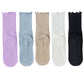Anna-Kaci 5 Pairs Women's Anti-Slip Crew Yoga Socks Soft Cotton Grip Sole Seamless Toe Design for Pilates Indoor Workouts