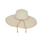 Anna-Kaci Wide Brim Straw Sun Hat with Braided Cord Detail Lightweight Packable Design for Beach Outdoor Protection