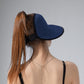 Anna-Kaci Roll Up Wide Brim Visor Sun Hat with Ponytail Hole and UV Protection Lightweight Packable Foldable Summer Cap