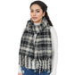 Plaid Winter Scarf Fringed Soft Warm Wrap Shawl Scarf for Women 23.6 x 70.9 inch