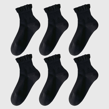 Anna-Kaci Adorable Women's Ruffle - Cuff Ankle Socks 6Pk