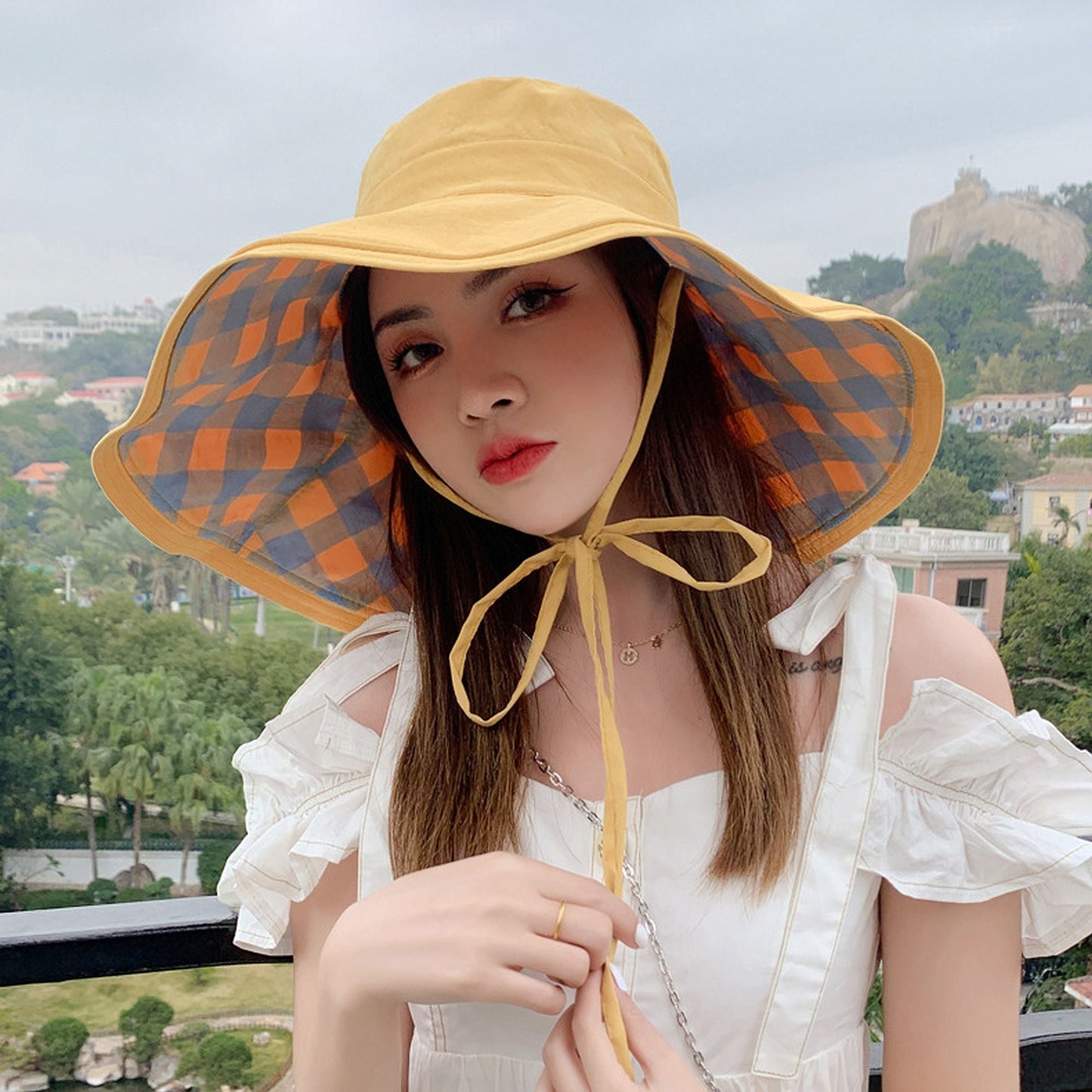 Anna-Kaci Women's Double-Sided Reversible Wide-Brim Sun Hat