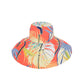 Anna-Kaci Wide Brim Floppy Sun Hat with Colorful Printed Underside UV Protection Lightweight Foldable Design for Outdoor Use