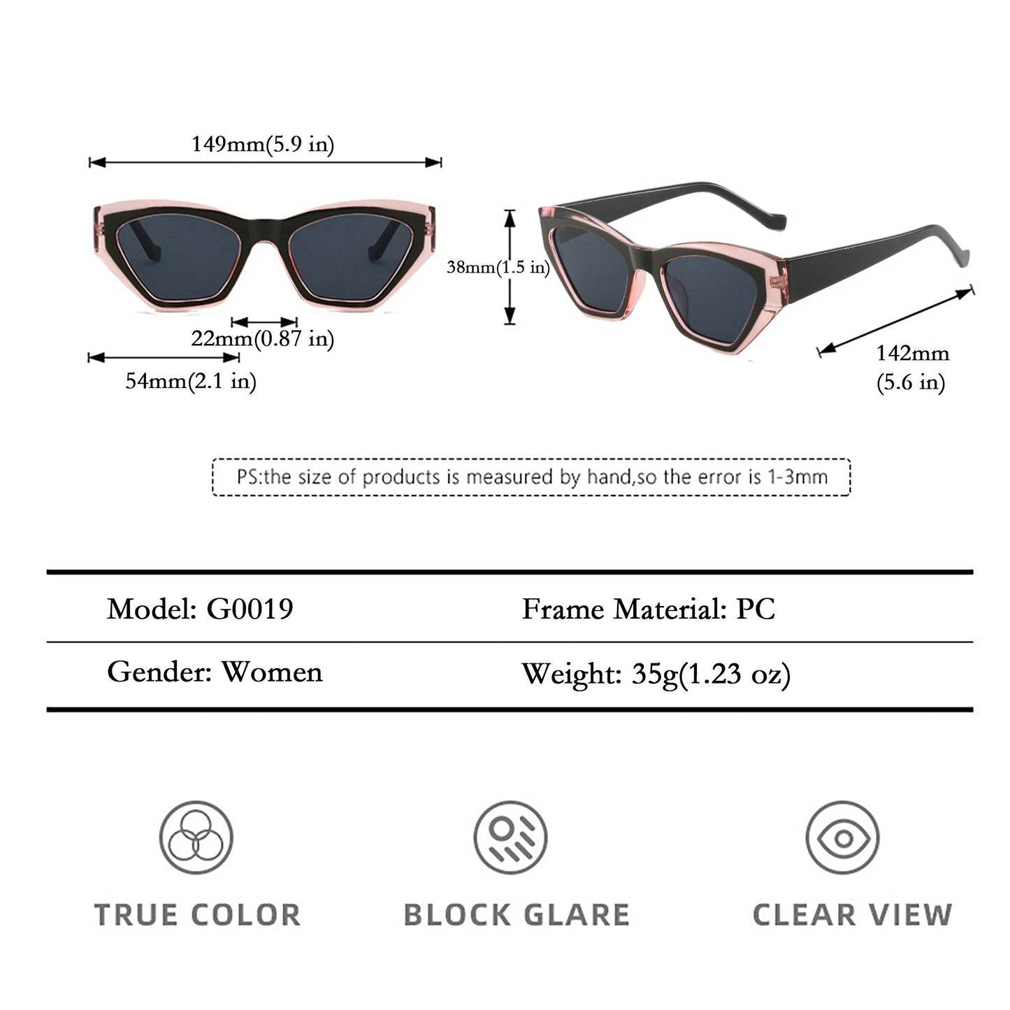 Anna-Kaci Chic Geometric Women's Sunglasses UV400 Protection