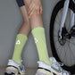 Anna-Kaci Women's Reflective Cycling Socks with Night Visibility Design Padded Zones and Breathable Compression Fit
