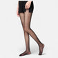Anna-Kaci Women's Sheer Black Tights with Allover Polka Dot Pattern and Reinforced Toe Detail